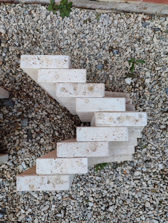 Image 1 of Carlo Scarpa Travertine coffee table