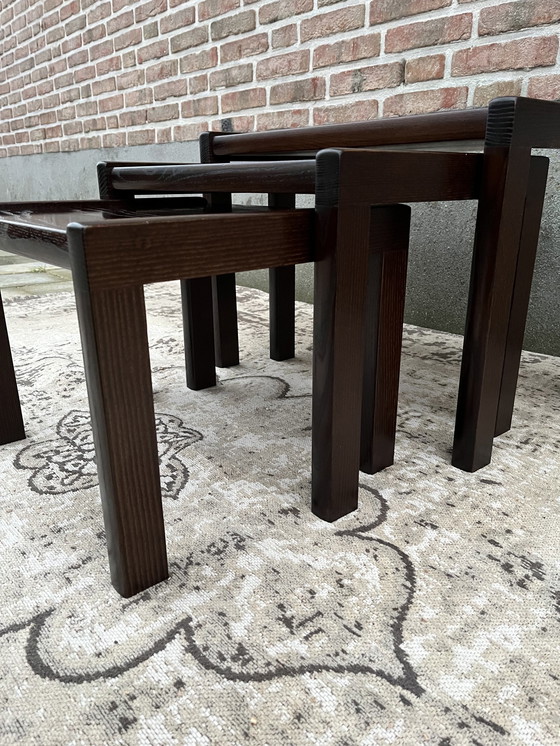 Image 1 of Set di tavolini vintage in wengé di metà secolo 