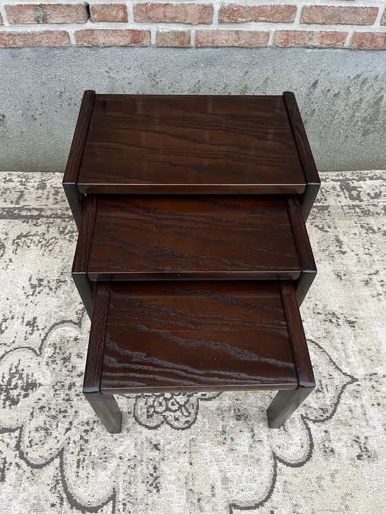 Image 1 of Set di tavolini vintage in wengé di metà secolo 