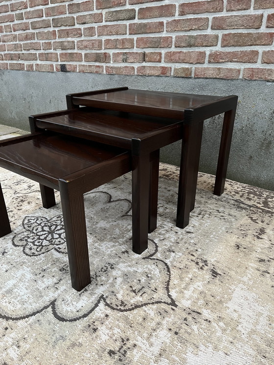 Image 1 of Set di tavolini vintage in wengé di metà secolo 