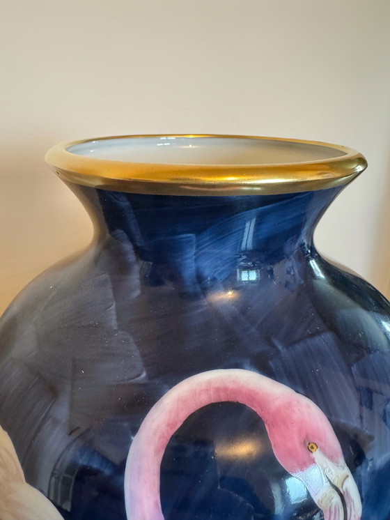 Image 1 of Vaso Flamingo in porcellana di Limoges 