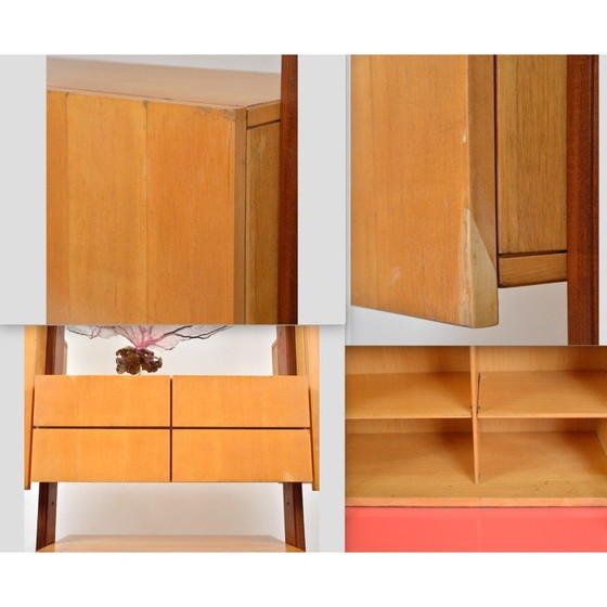 Image 1 of Vintage teak and brass shelving system, Italy 1950s