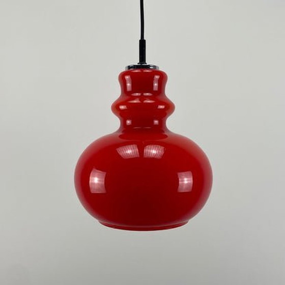 Image 1 of Lámpara colgante Peill &amp; Putzler - Cristal rojo, 1960