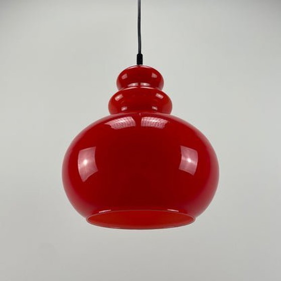 Image 1 of Lámpara colgante Peill &amp; Putzler - Cristal rojo, 1960