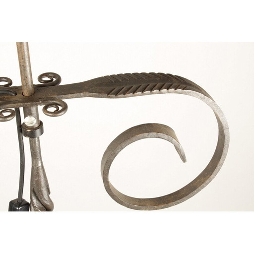 Vintage wrought iron floor lamp, Germany 1970