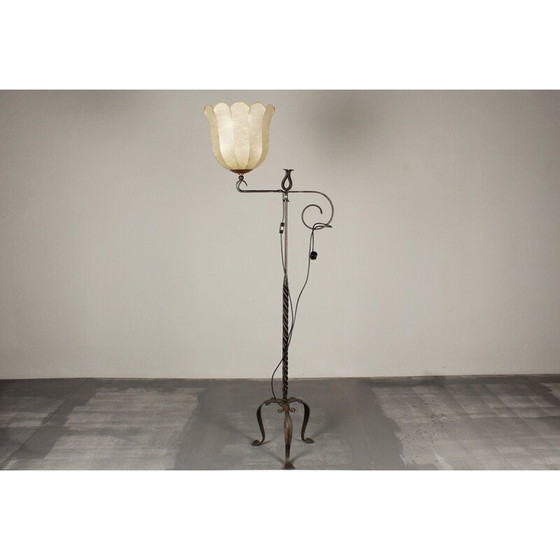 Image 1 of Lampada da terra vintage in ferro battuto, Germania 1970