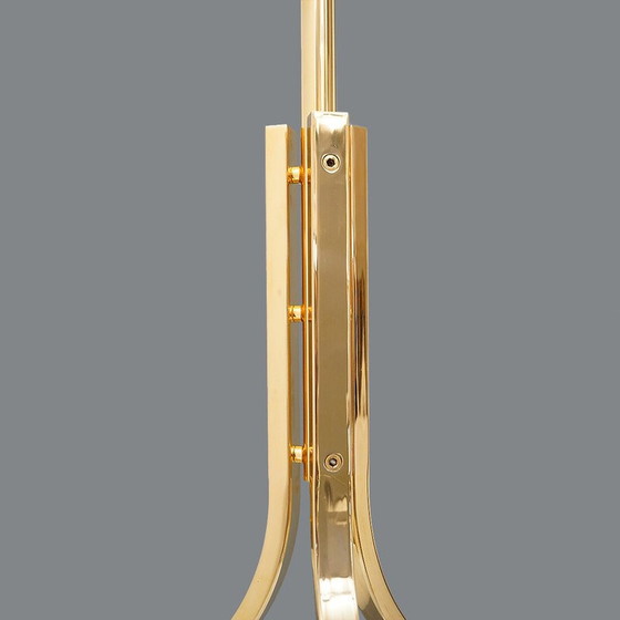 Image 1 of Vintage "AS/AM" chandelier in gold-plated metal by Franco Albini and Franca Helg for Sirrah, Italy 1970