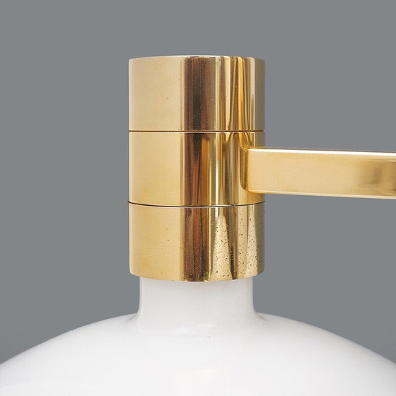 Image 1 of Vintage "AS/AM" chandelier in gold-plated metal by Franco Albini and Franca Helg for Sirrah, Italy 1970