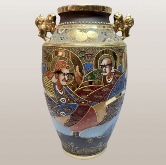 Image 1 of Satsuma Vase By Artist Niiayma 1970