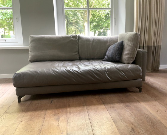 Image 1 of Rolf Benz Nuvola Chaise Longue Leather Gray