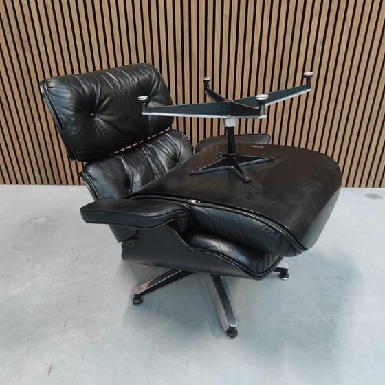 Image 1 of Herman Miller / Vitra Eames Lounge Chair + Ottoman (All Black)