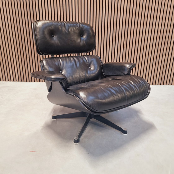 Image 1 of Herman Miller / Vitra Eames Lounge Chair + Ottoman (All Black)