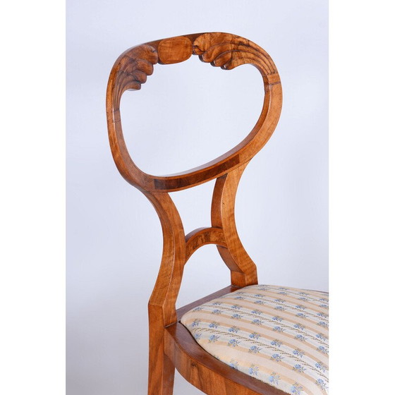 Image 1 of Set di 4 sedie vintage in rovere e noce, Austria 1820