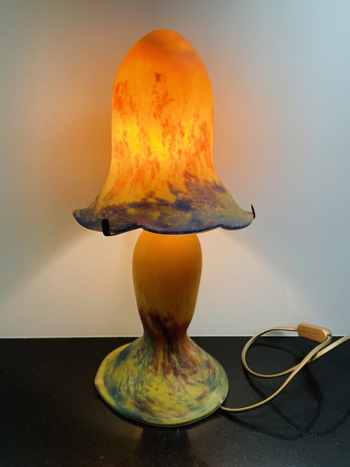 Verre D'Art De France Mushroom Lamp