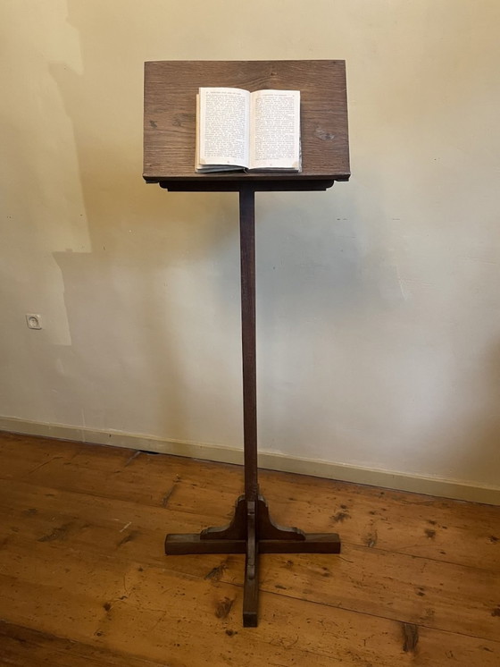 Image 1 of Lectern Bible Standard Oak Antique French