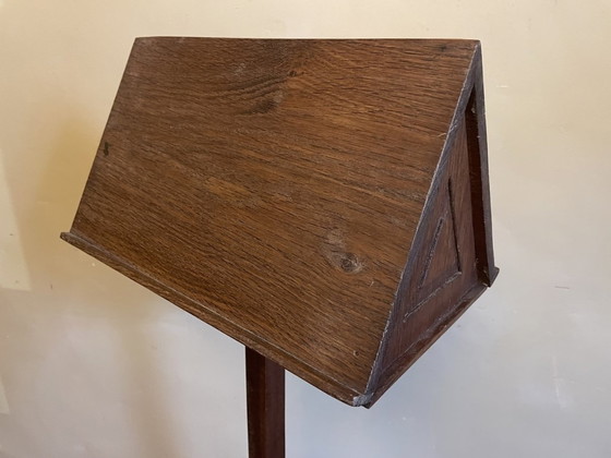 Image 1 of Lectern Bible Standard Oak Antique French