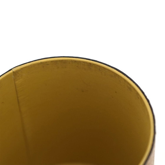 Image 1 of Vintage cylindrical leather box with lid, Italy 1970