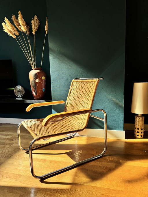 Thonet S35 rattan armchair