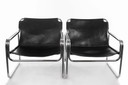 2x poltrone in pelle vintage