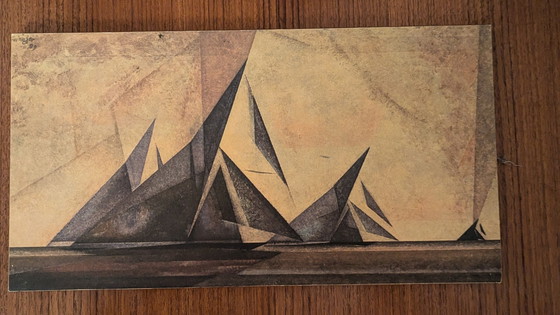 Image 1 of Lyonel Feininger Art Print On Wooden Panel Maritime Cubism