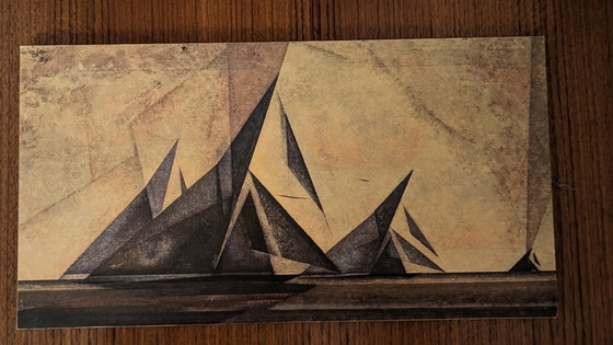 Image 1 of Lyonel Feininger Art Print On Wooden Panel Maritime Cubism