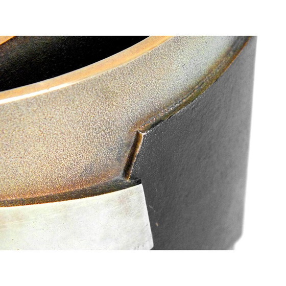 Image 1 of Vintage bronze vase abstract art by Esa Fedrigolli for Esart Italy, 1980