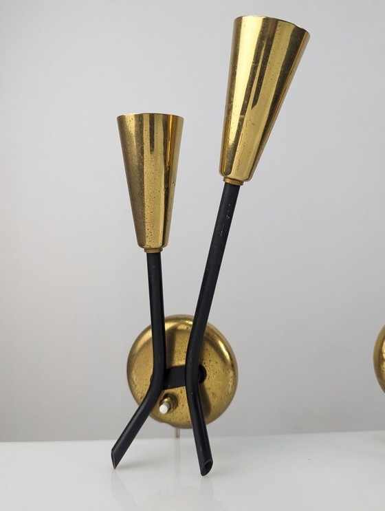 Image 1 of 2X Danish Sconces By Voss Belysning 1950S