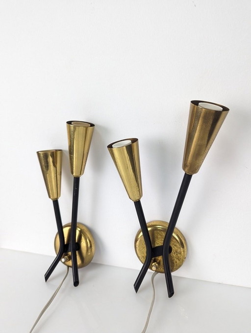 2X Danish Sconces By Voss Belysning 1950S