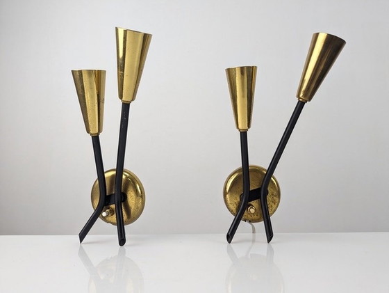 Image 1 of 2X Danish Sconces By Voss Belysning 1950S