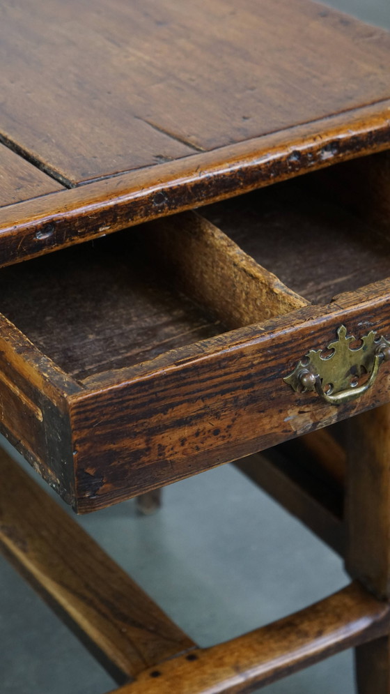 Image 1 of Side Table/ Drop Leaf Table With Drawer