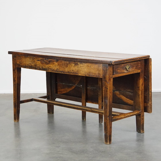 Image 1 of Side Table/ Drop Leaf Table With Drawer