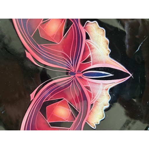 Vintage ceramic butterfly dish, 1970