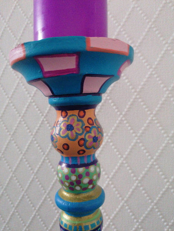 Image 1 of Hand-painted Candlestick