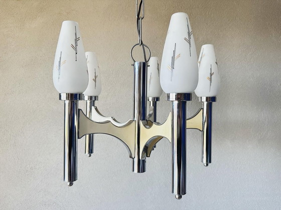 Image 1 of Lampe suspendue vintage Sciolari
