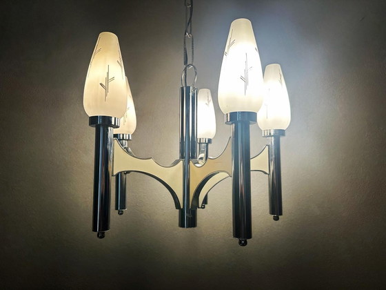 Image 1 of Lampe suspendue vintage Sciolari