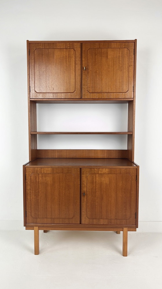 Image 1 of Teak Veneer Buffet Cabinet From Sweden