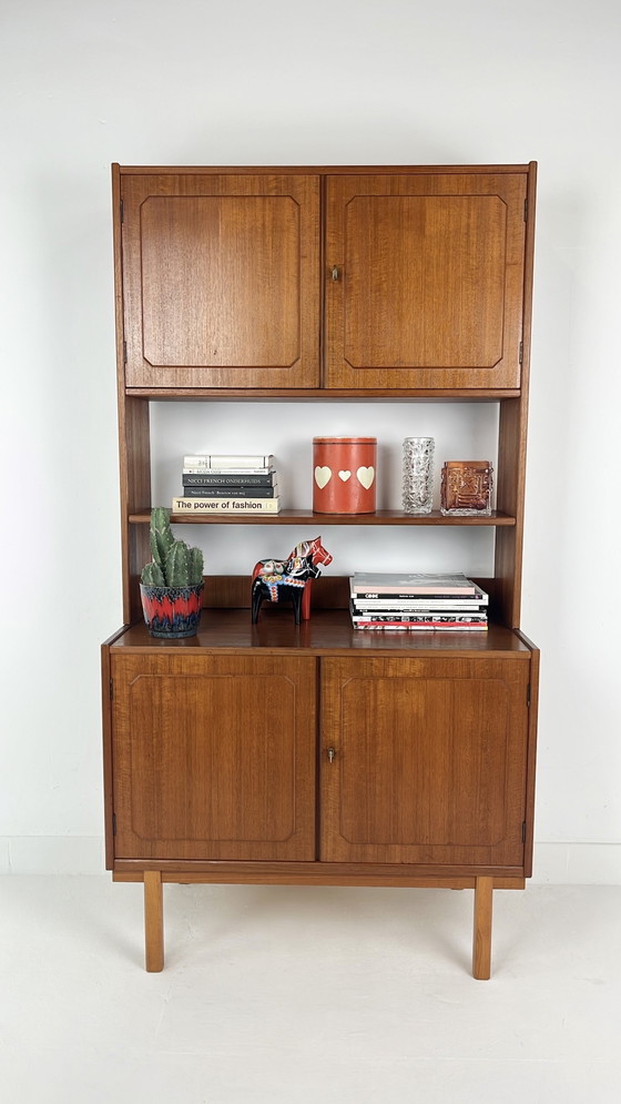 Image 1 of Teak Veneer Buffet Cabinet From Sweden