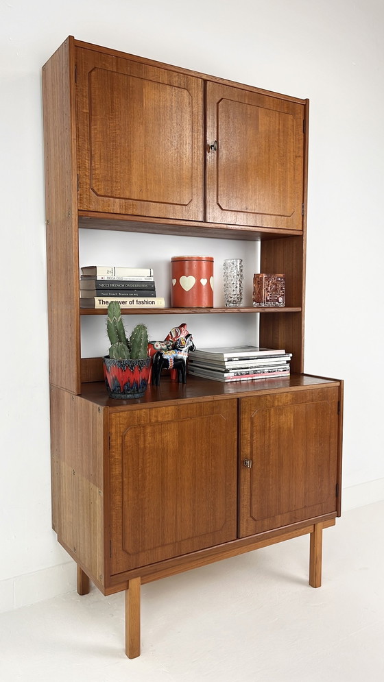 Image 1 of Teak Veneer Buffet Cabinet From Sweden