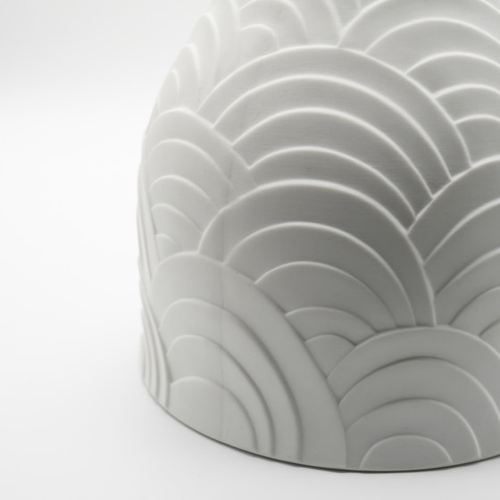 Image 1 of Rare Heinrich Bisque Porcelain H30Cm Vase Vintage 60S 70S Design Op-Art Relief