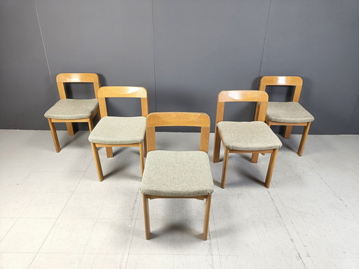 Brutalist Dining Chairs Set Of 6, 1970S