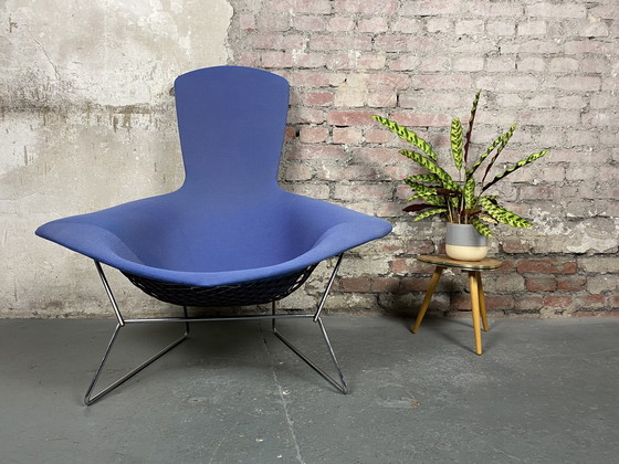 Image 1 of Knoll International Bird Chair avec tabouret de pied de Harry Bertoia