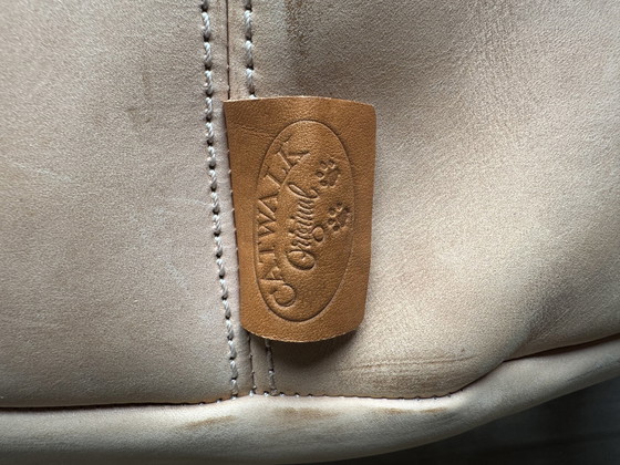 Image 1 of Vintage Vegetable Tanned Leather Pouf