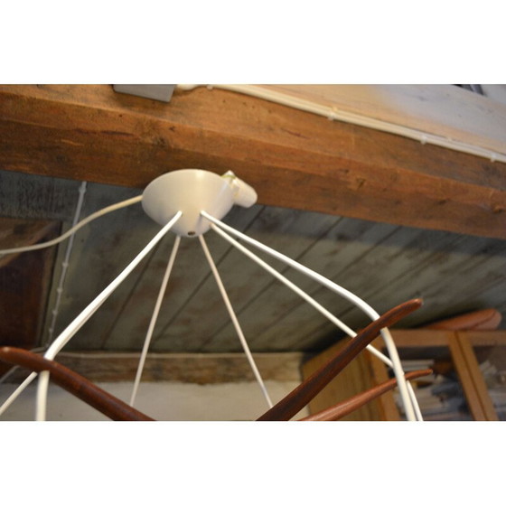 Image 1 of Vintage octopus chandelier by Uno and Östen Kristiansson for Luxus, Sweden 1950