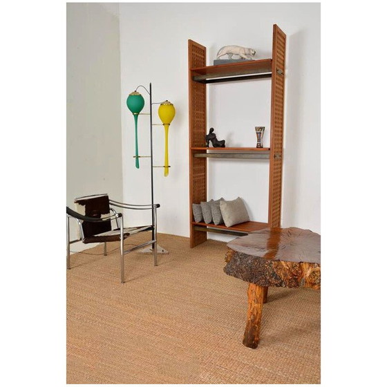 Image 1 of Mensola modulare vintage in legno di teak e metallo