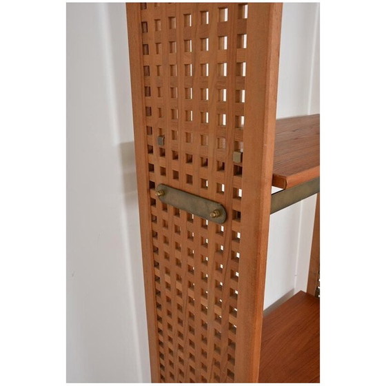 Image 1 of Mensola modulare vintage in legno di teak e metallo