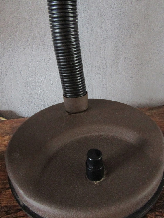Image 1 of Large Vintage Herda Desk Lamp, Brown, Dutch Design Table Lamp, Retro, Space Age