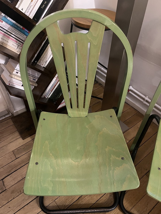 Image 1 of 4x Baumann Chairs model Argos 1980' (in French)