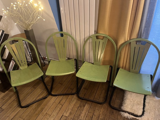 4x Baumann Chairs model Argos 1980' (in French)