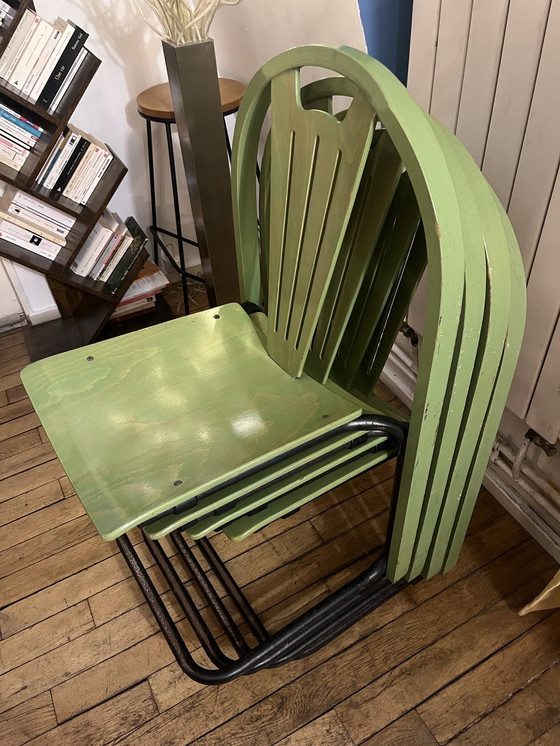 Image 1 of 4x Baumann Chairs model Argos 1980' (in French)