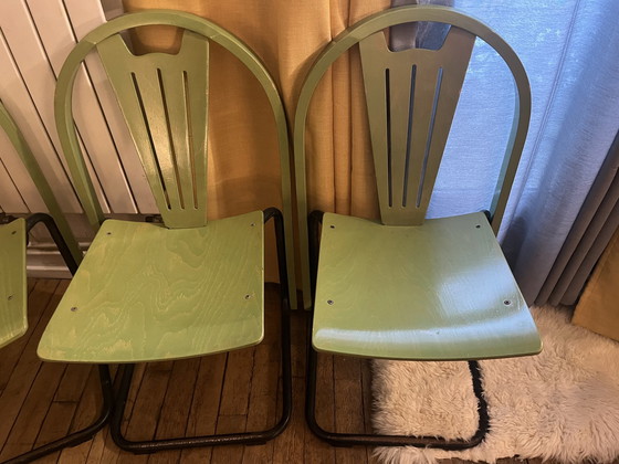 Image 1 of 4x Baumann Chairs model Argos 1980' (in French)